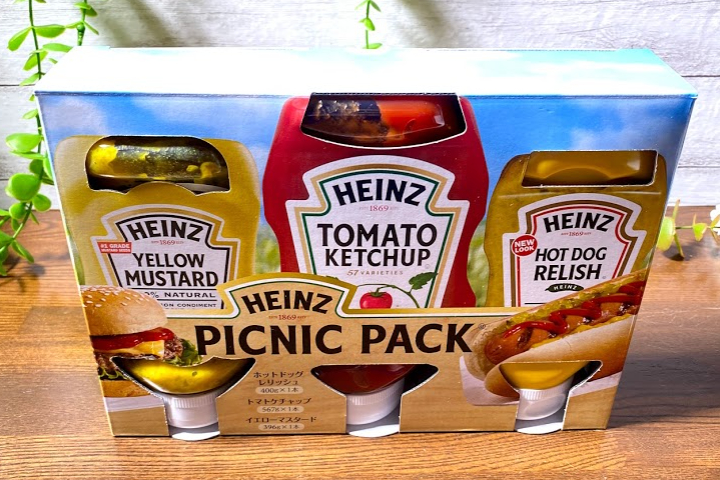コストコ【ハインツピクニックパック】HEINZの3本セットのホットドッグレリッシュは単品購入したい位美味しいです。
