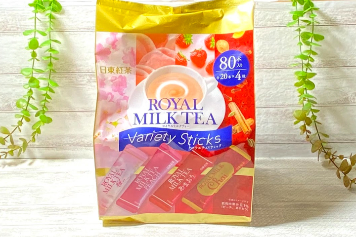 コストコ【ロイヤルミルクティー バラエティースティック】日東紅茶の新商品は、桜・ピーチ・あまおう・チャイの香りが癒される！