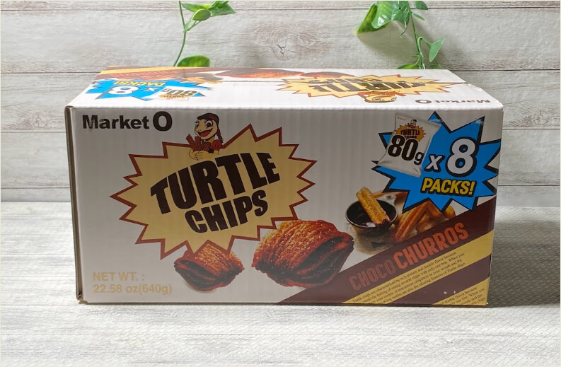 コストコ【タートルチップス チョコチュロス味】TURTLE CHIPS韓国のMarket Oのサクサクお菓子が美味しすぎる！